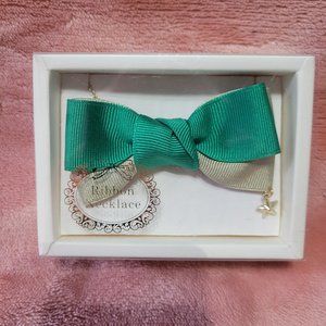 Uta no Prince-sama Kotobuki Reiji Green Ribbon Bow Necklace or Pin